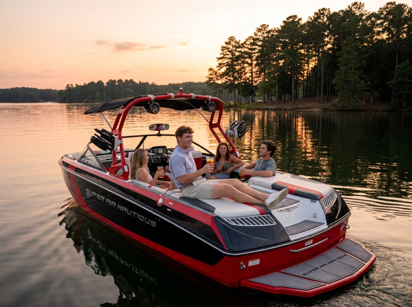 Sunset Cruise scene 2 on Lake Oconee, Georgia, USA